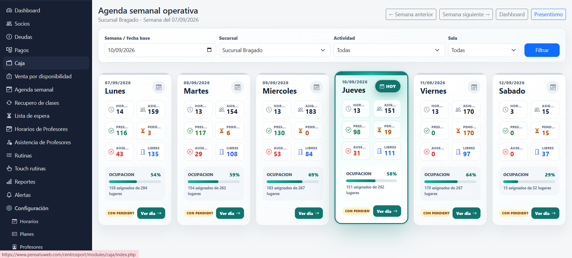 Agenda semanal